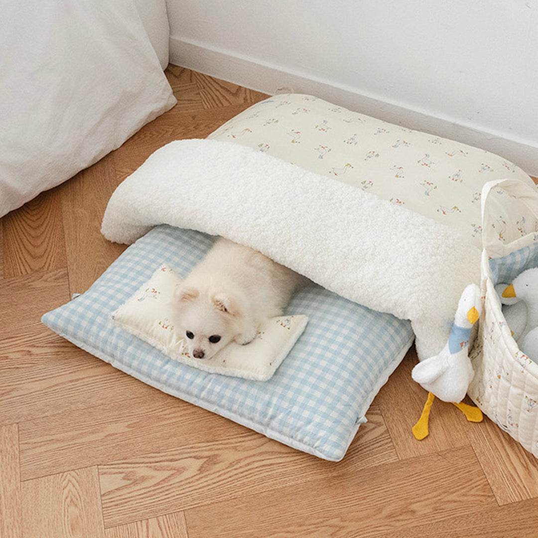 ※予約販売【noutti】Duck Blanket Cushion Set（Sky Blue)