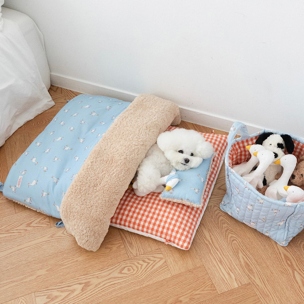 ※お取り寄せ商品【noutti】Duck Toy Basket（Sky / Orange Red）
