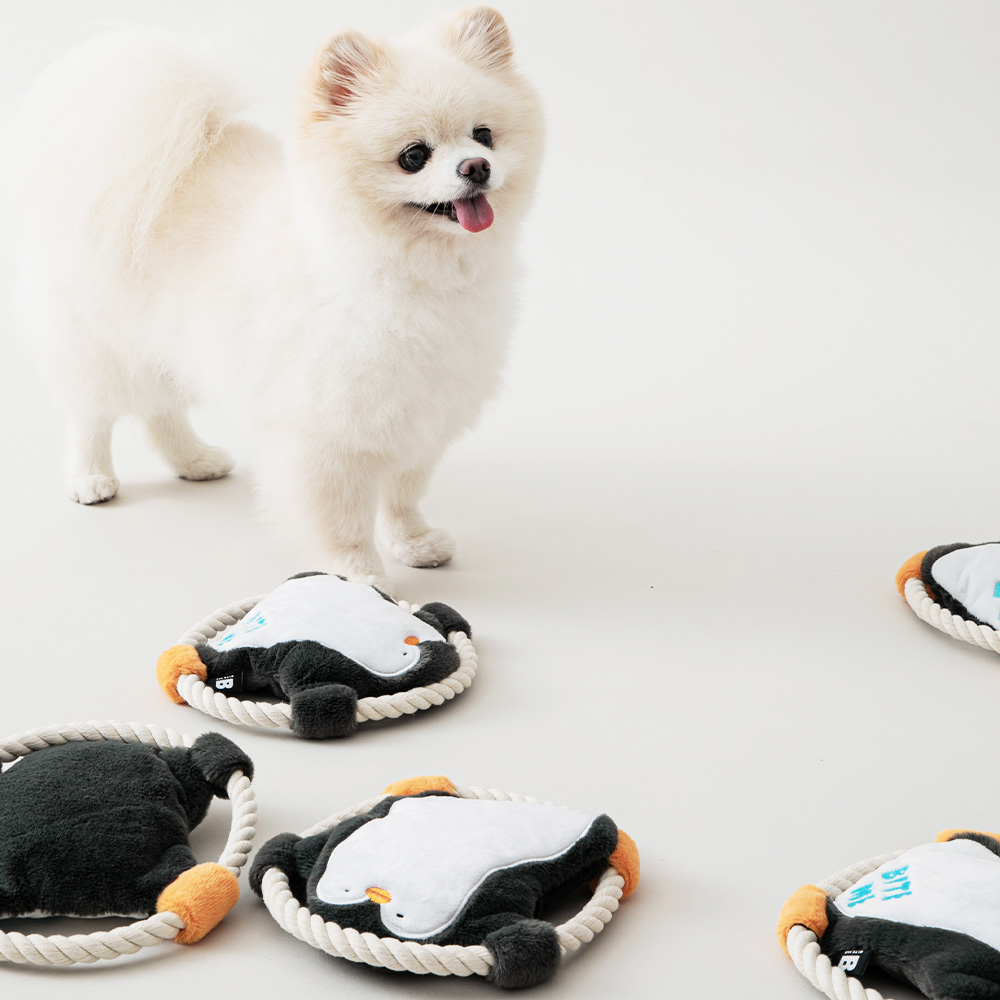 ハグミーロープおもちゃ -ペンギン