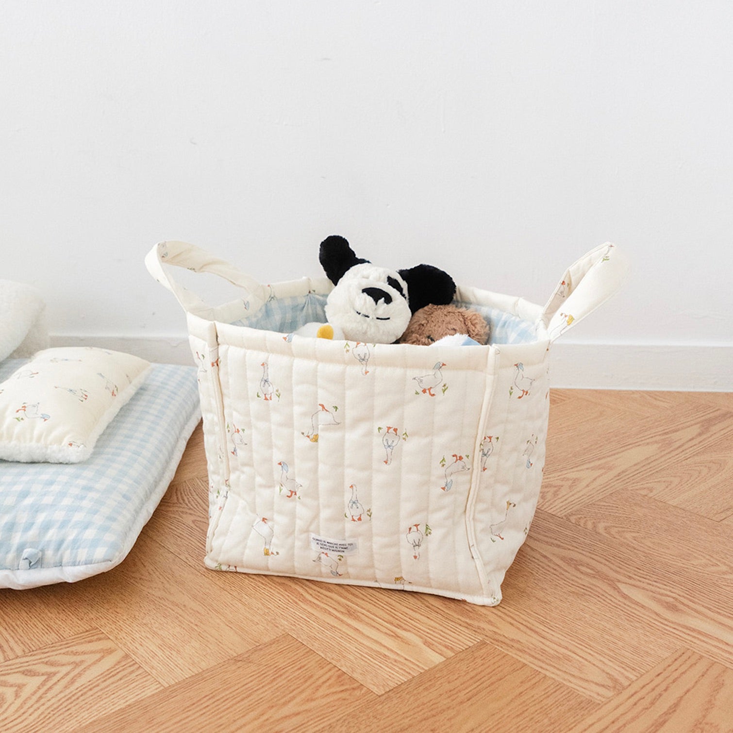 ※お取り寄せ商品【noutti】Duck Toy Basket（Ivory / Sky Blue）