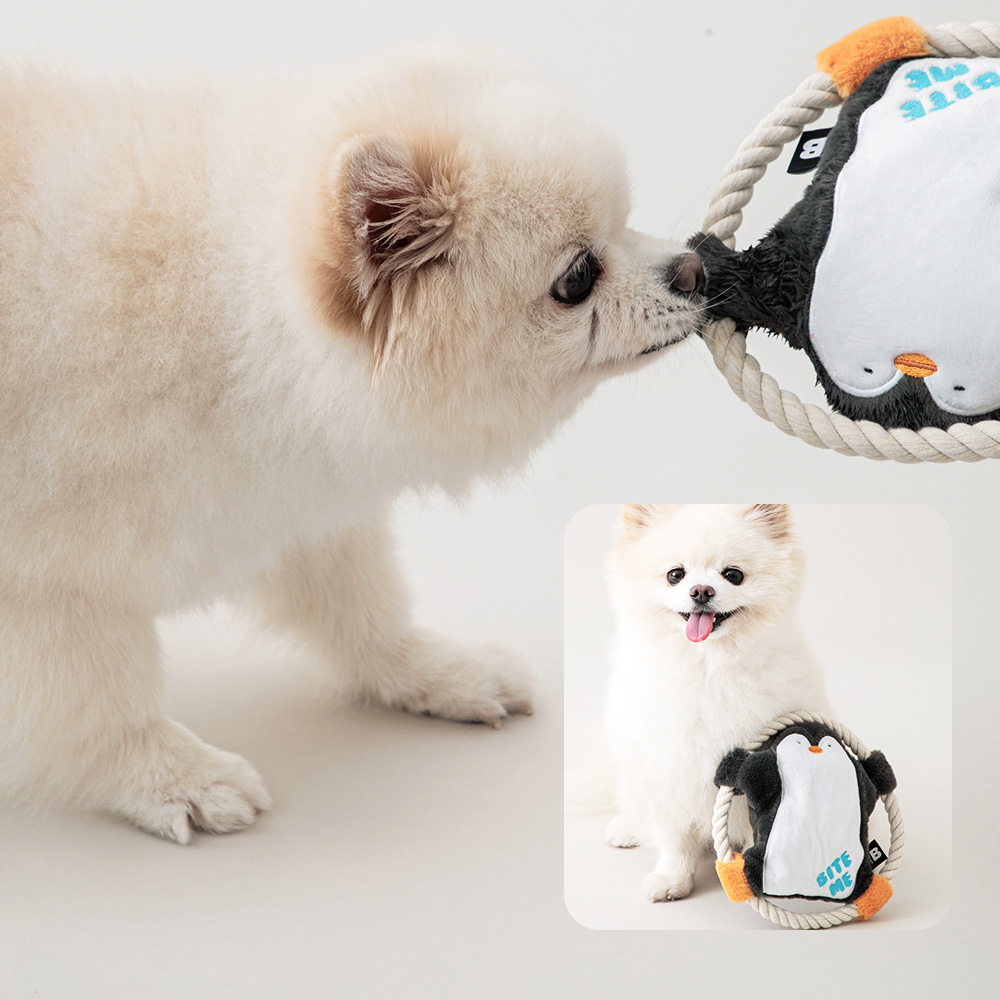 ハグミーロープおもちゃ -ペンギン