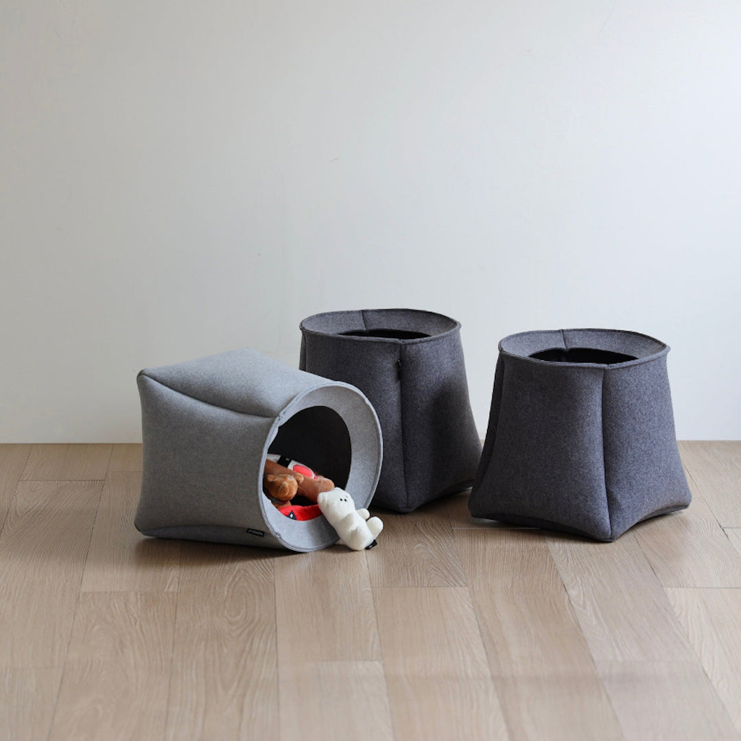 ※予約販売【andantte】Toy Basket 300 カラー: Dark gray