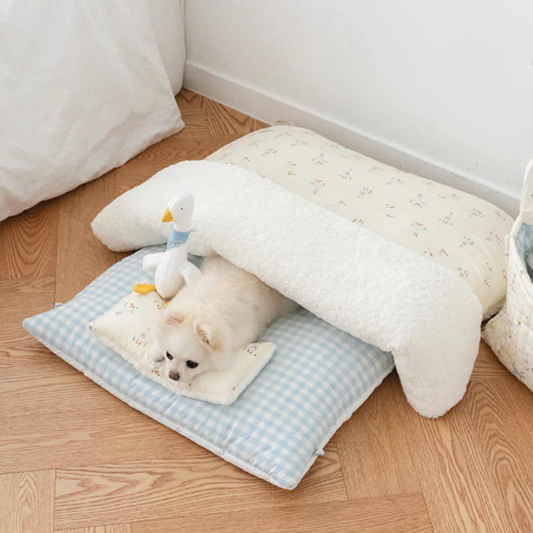 ※予約販売【noutti】Duck Blanket Cushion Set（Sky Blue)