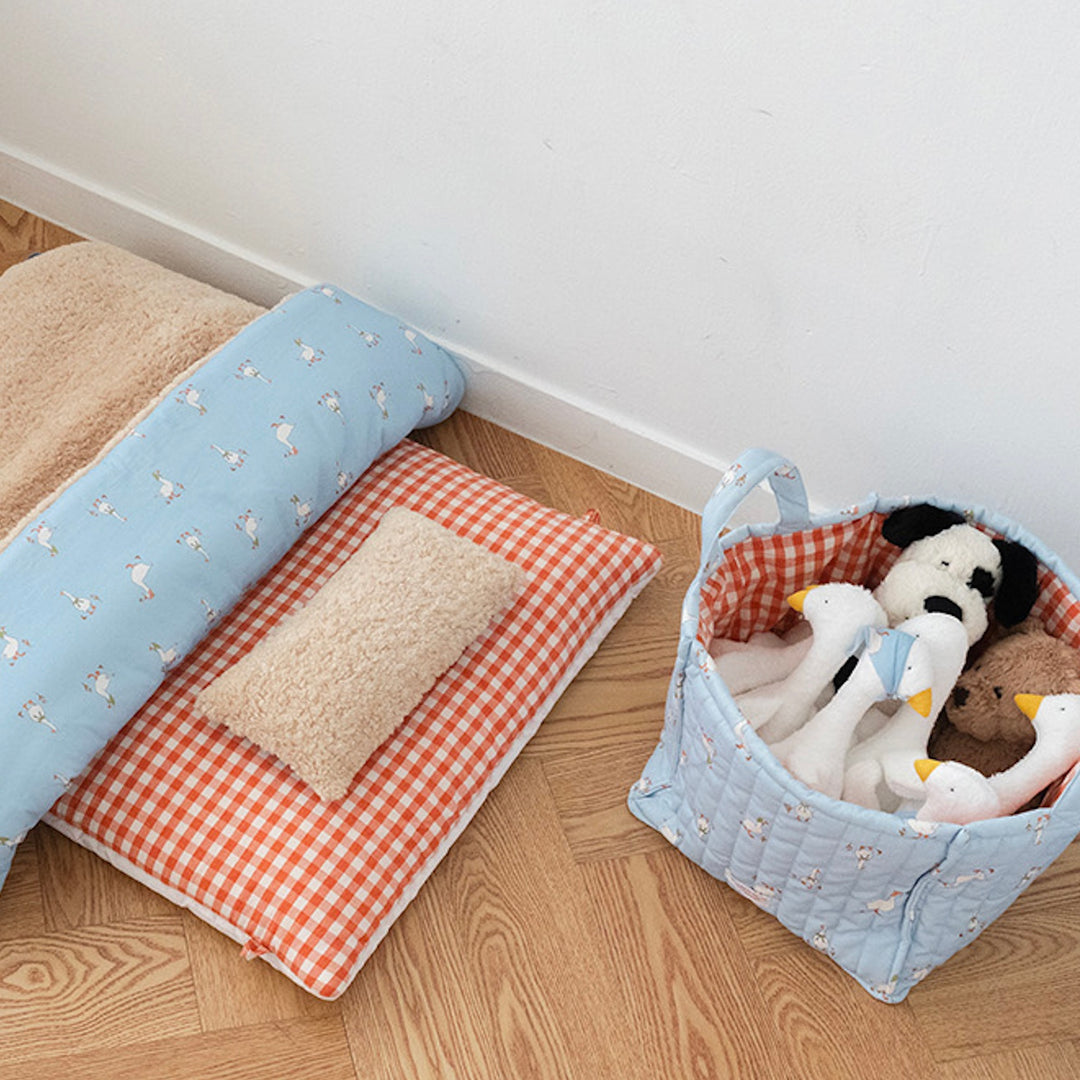 ※お取り寄せ商品【noutti】Duck Toy Basket（Sky / Orange Red）
