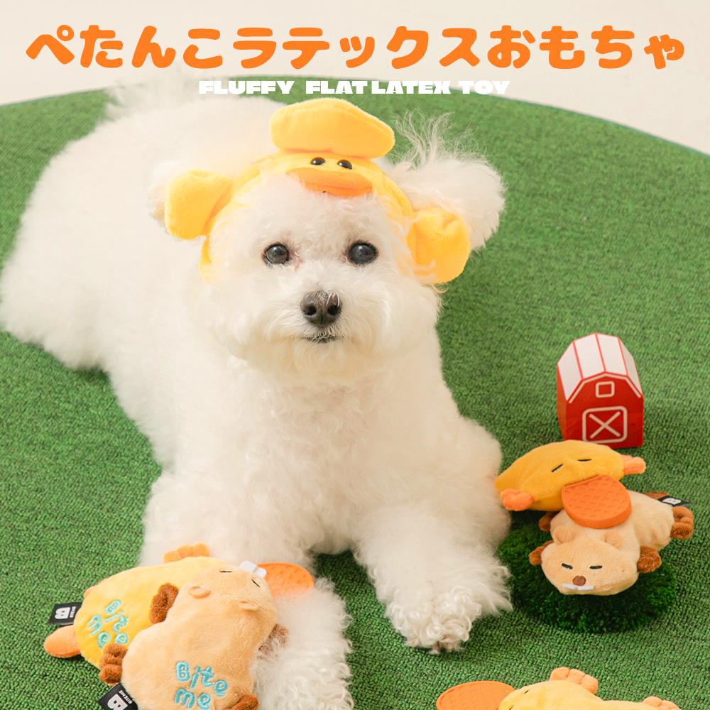 ぺたんこラテックスおもちゃ かものはし