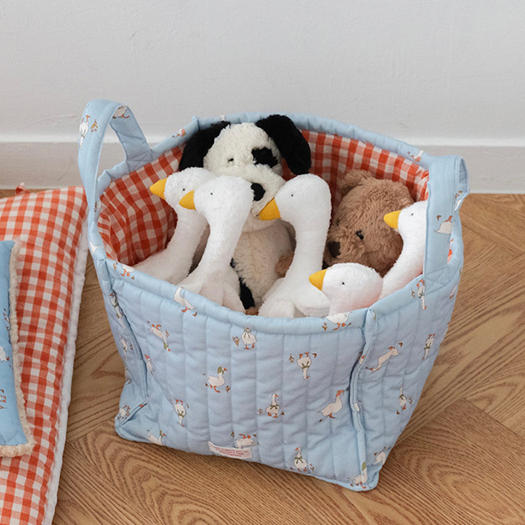 ※お取り寄せ商品【noutti】Duck Toy Basket（Sky / Orange Red）