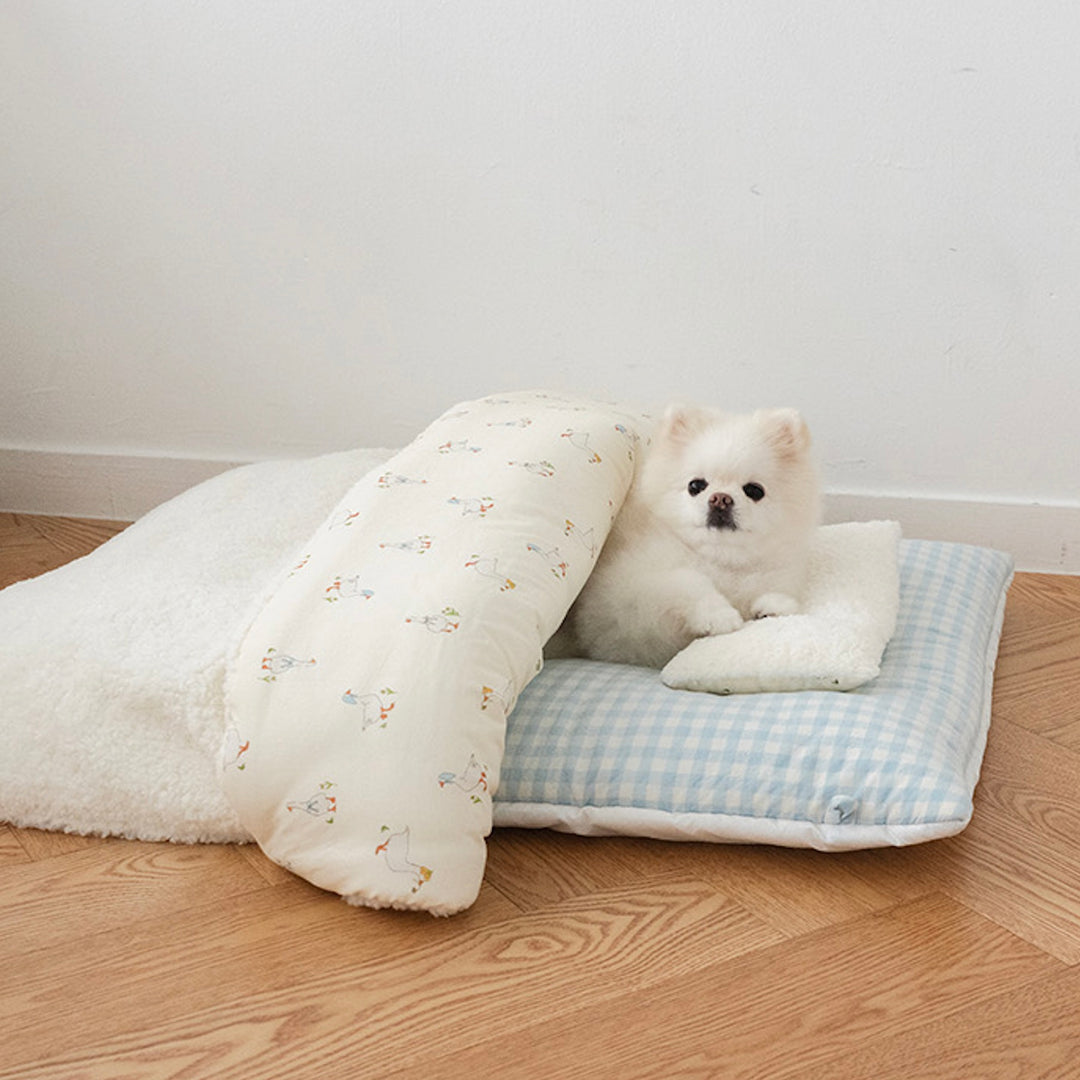 ※予約販売【noutti】Duck Blanket Cushion Set（Sky Blue)