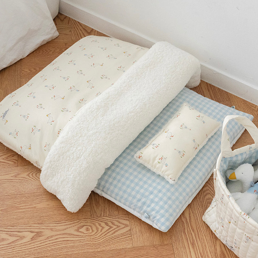 ※予約販売【noutti】Duck Blanket Cushion Set（Sky Blue)