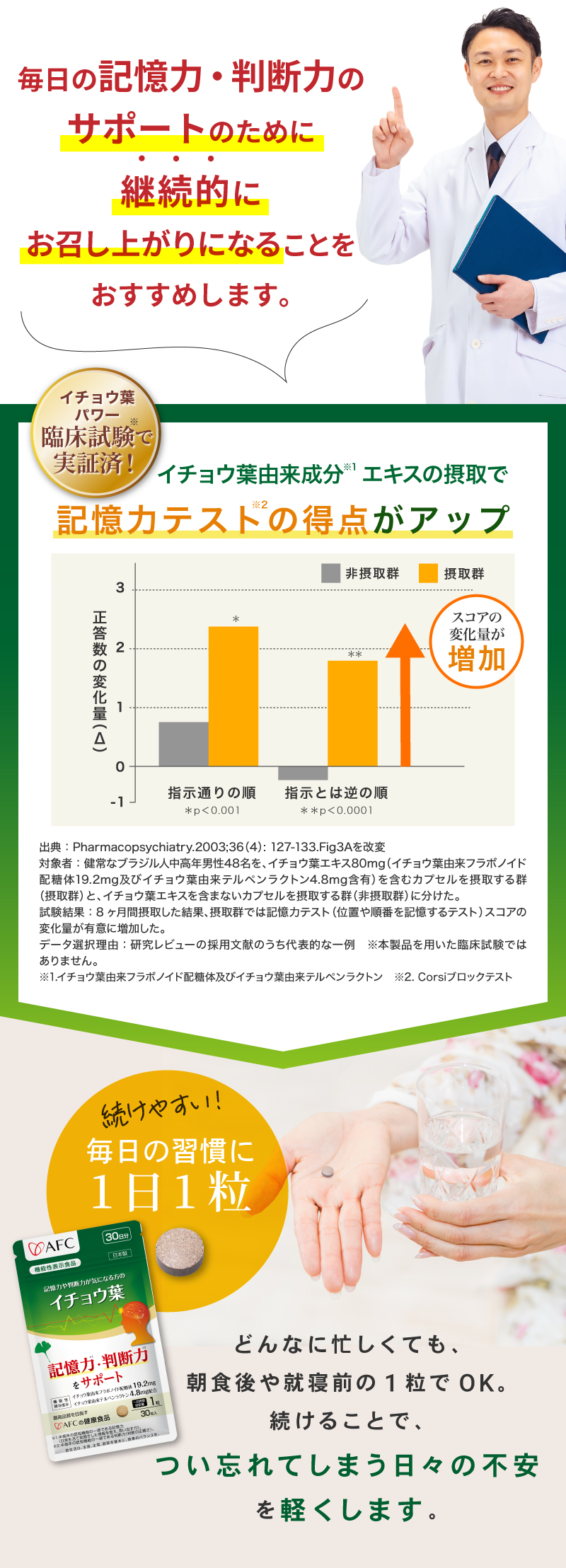 毎日の記憶力・判断力のために継続がおすすめ