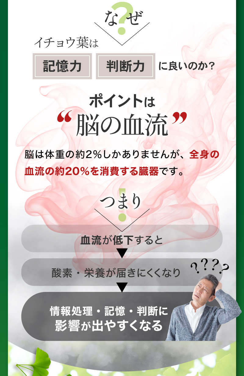 ポイントは脳の血流