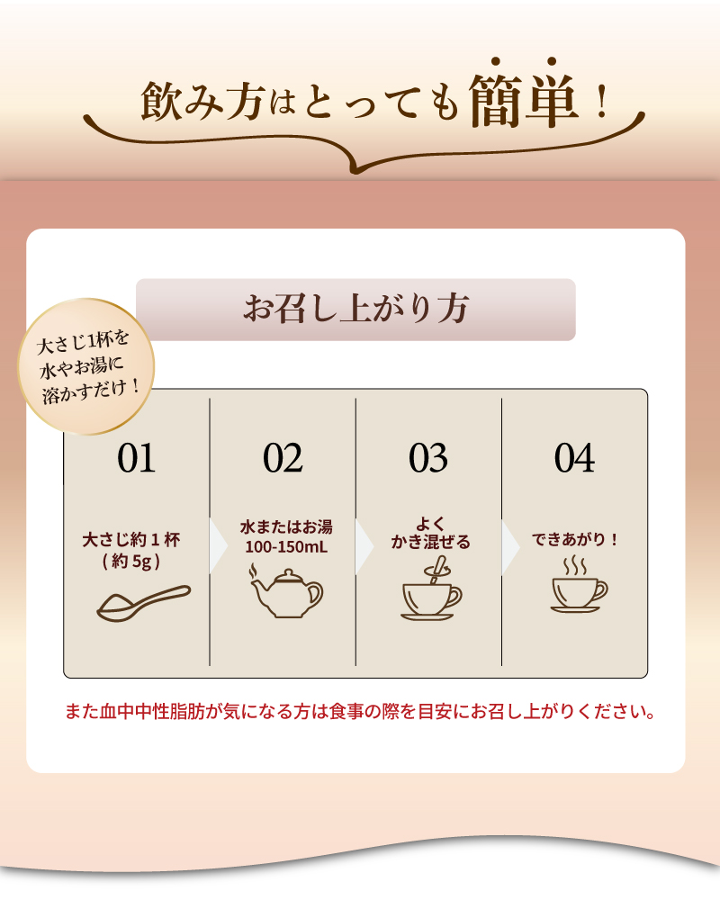 飲み方はとっても簡単
