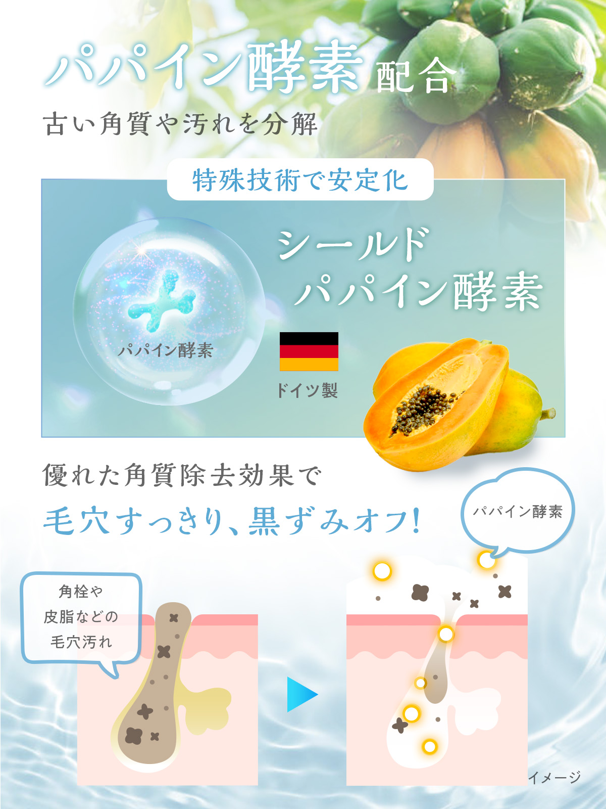 フォーセンス　炭酸生クリームウォッシュ（炭酸酵素洗顔）