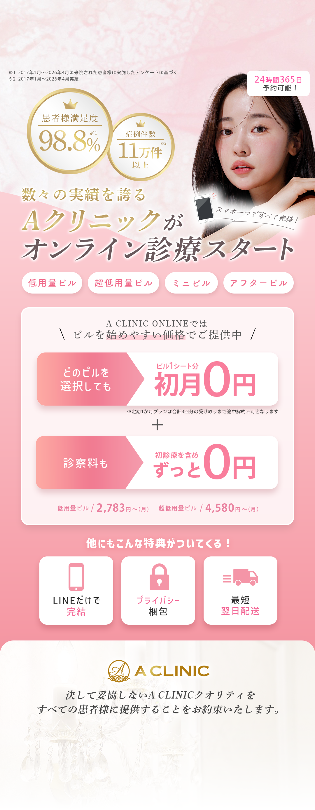 数々の実績を誇るAクリニックがオンライン診療スタート／初月0円・診察料0円