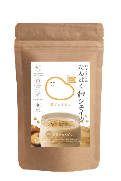 たんぱく和シェイク 【黒ごまきなこ味】 内容量：300g/1袋：1ヶ月分