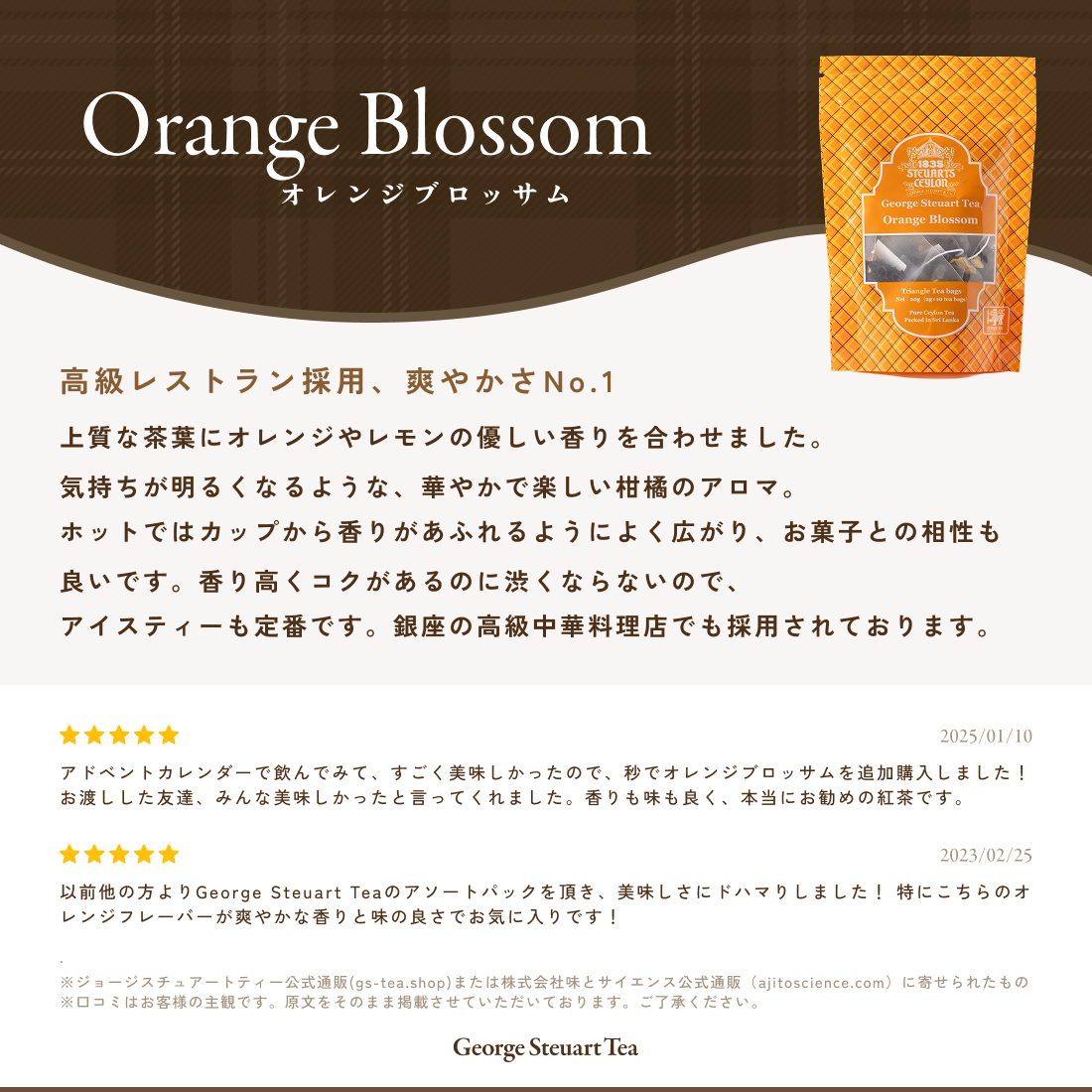 【テトラティーバッグ】オレンジブロッサム10包（袋入り）
