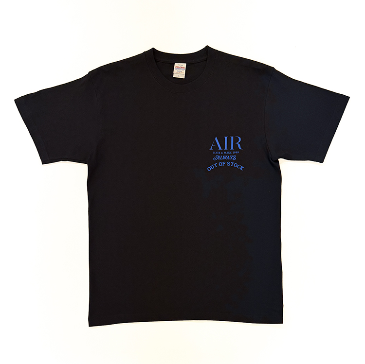 ヘアサロン『AIR』×『ALWAYS OUT OF STOCK』 オリジナルTシャツ2025【エアーブルー】