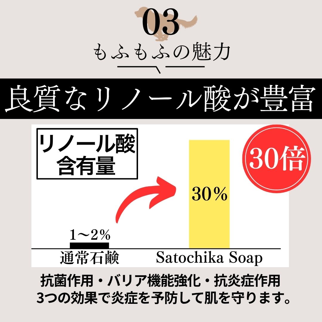 もふもふ 完全無添加ペット用SOAP Satochikaクオリティーコールドプロセス製法