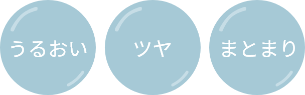 うるおい　ツヤ　まとまり