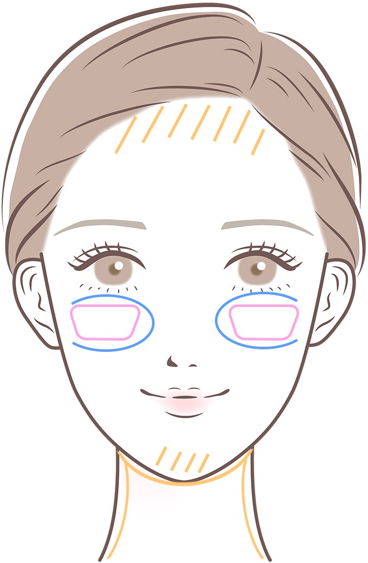 面長の方向けメイク方法