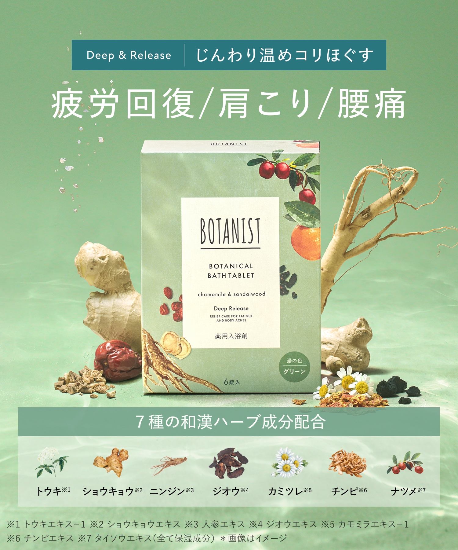 BOTANIST ボタニスト ボタニカルバスタブレット 6錠入り