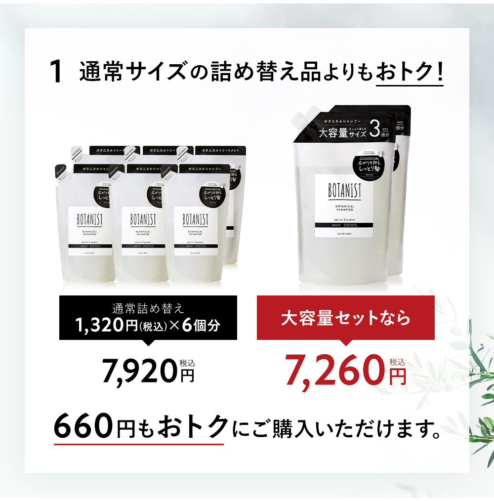 BOTANIST ボタニスト ボタニカルシャンプー・トリートメント 【大容量