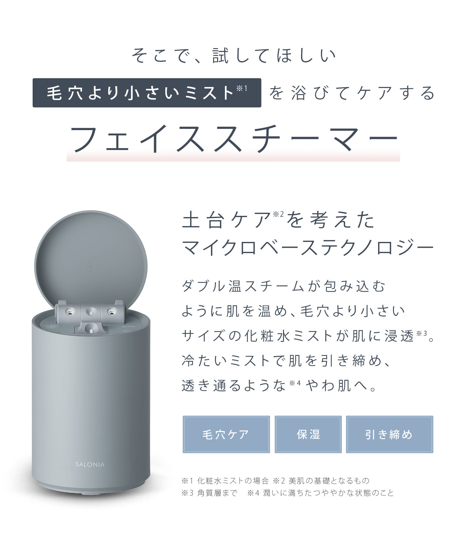 SALONIA サロニア ピュアブライトスチーマー | I-ne公式オンライン
