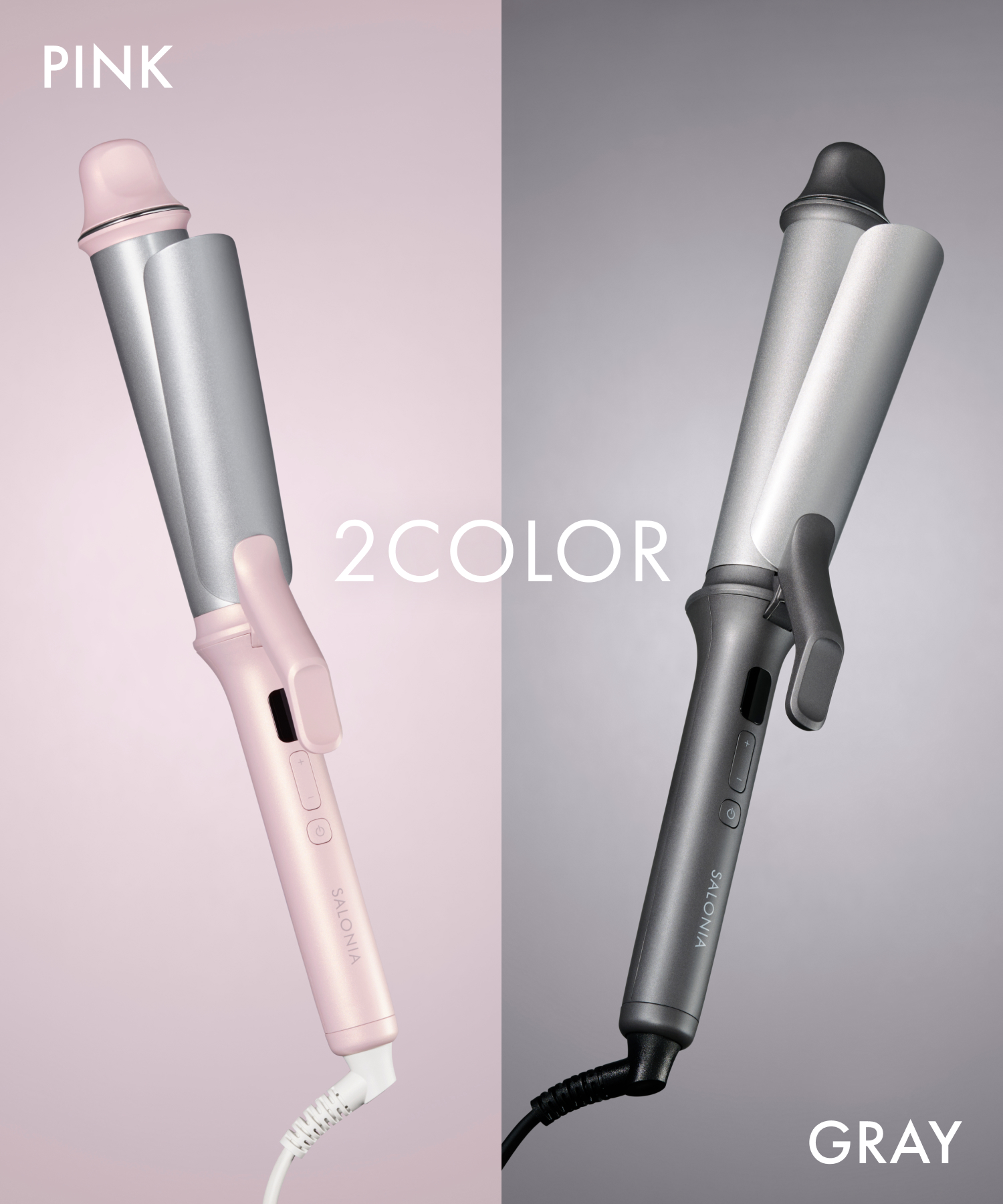 送料無料】SALONIA グロッシーケア カールヘアアイロン 38mm | I-ne