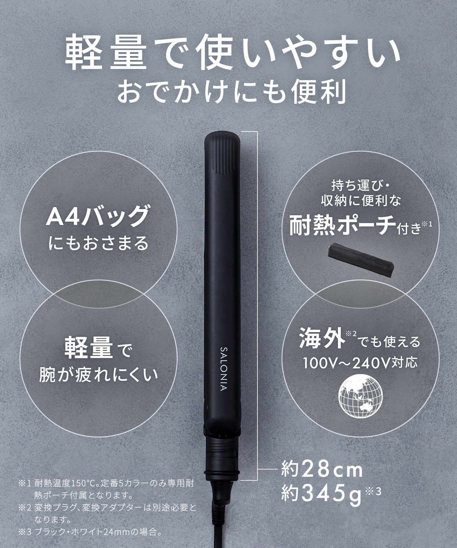 SALONIA サロニア ストレートヘアアイロン