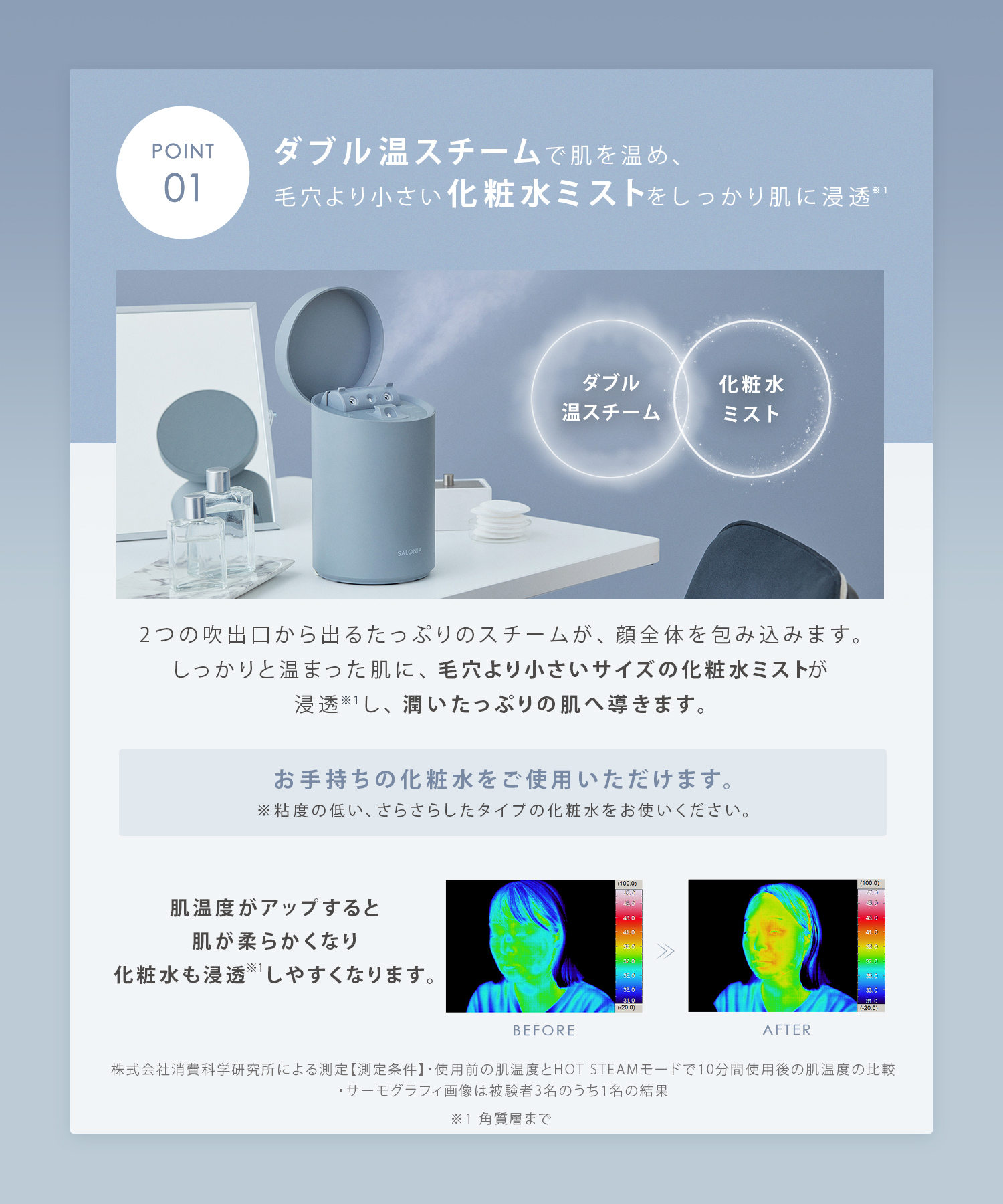 SALONIA サロニア ピュアブライトスチーマー | I-ne公式オンライン