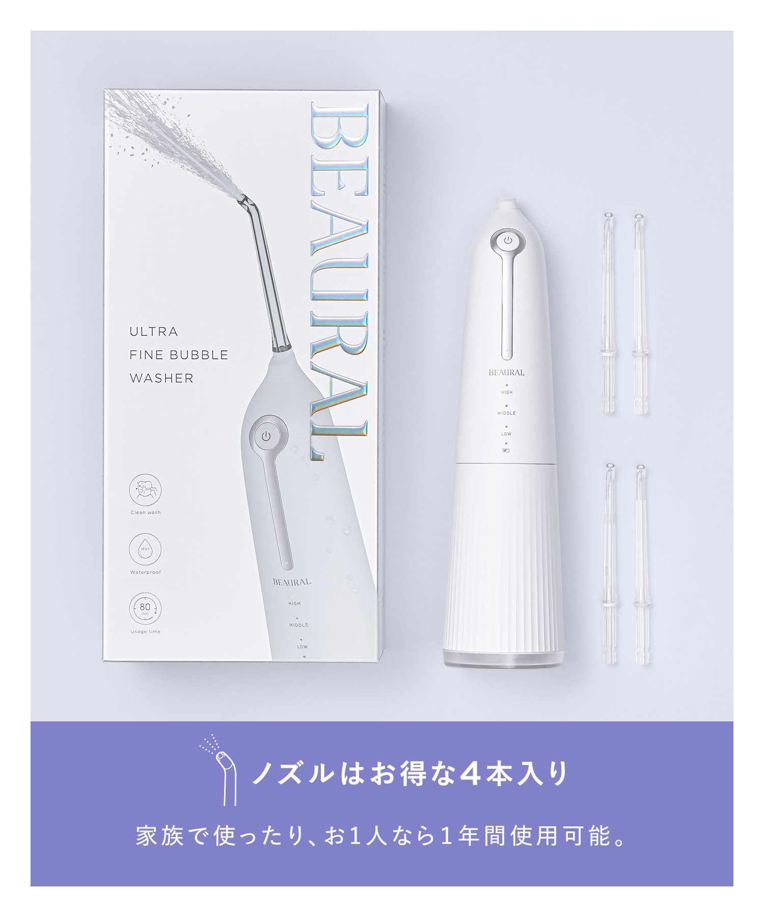 BEAURAL ビューラル ウルトラファインバブルウォッシャー ノズルセット