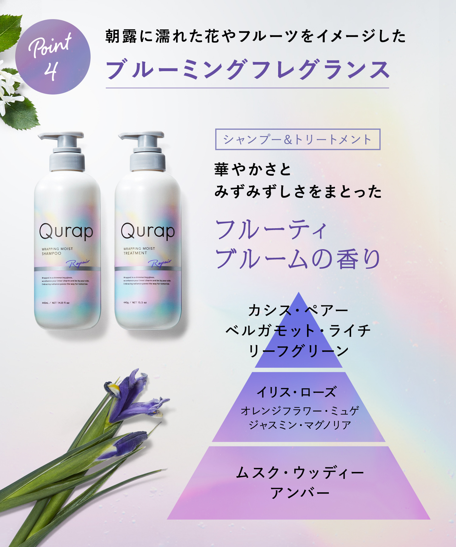 Qurap キュラップ ラッピングモイストシャンプー・トリートメント 詰替