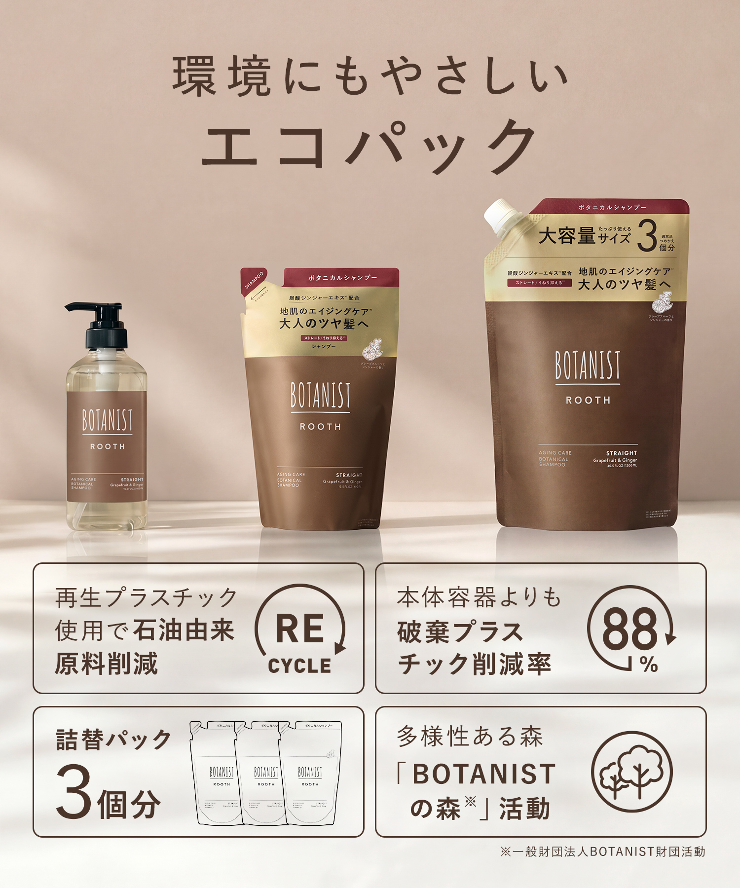 BOTANIST ROOTH ボタニスト ルース シャンプー・トリートメント ３倍大容量詰替 