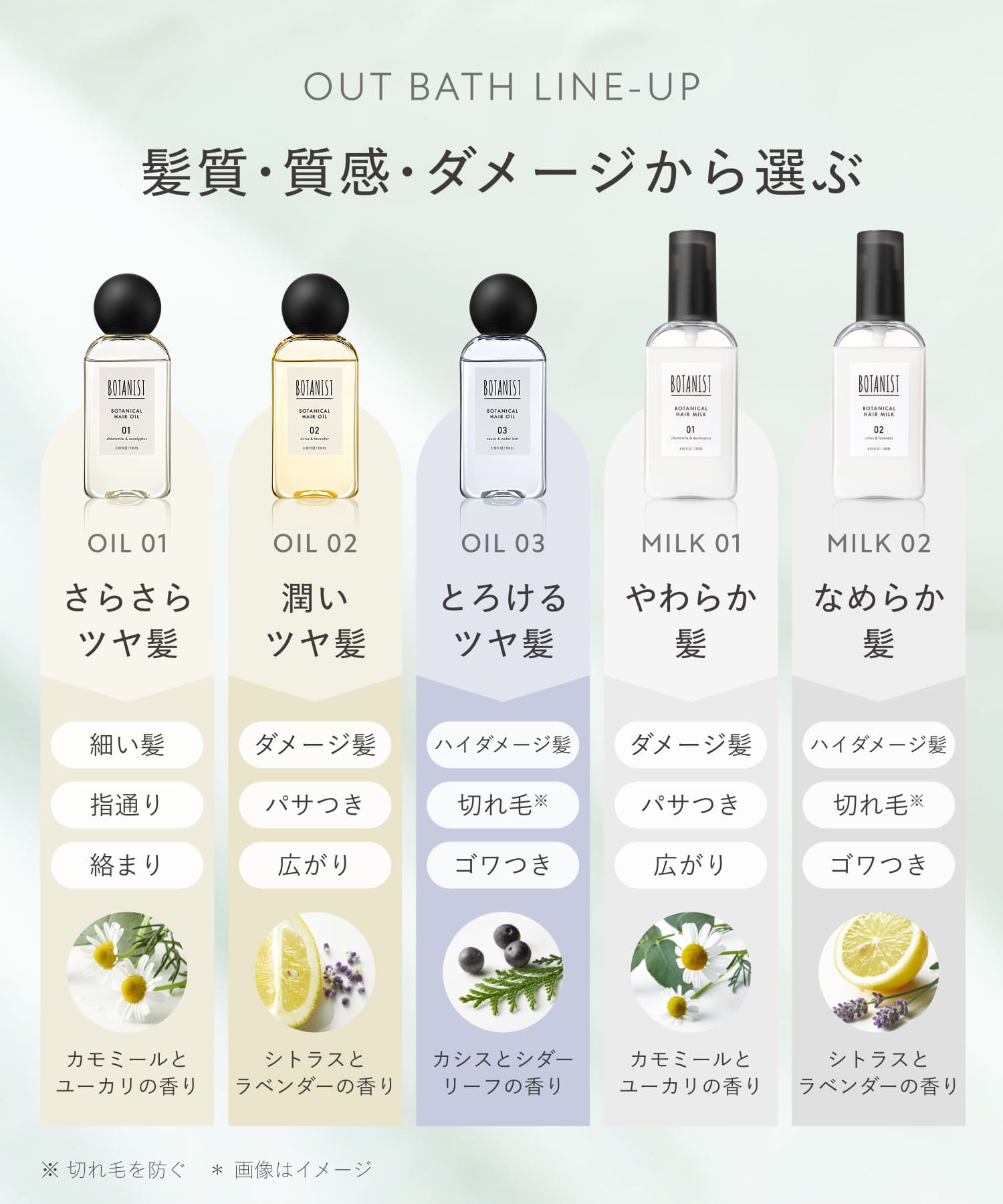 【リニューアル】BOTANIST ボタニスト ボタニカルヘアオイル・ヘアミルク