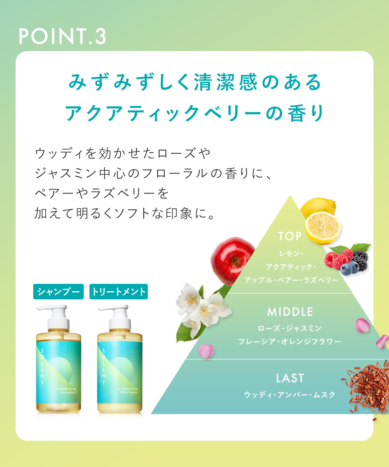 SOLAMY ソラミー ＵＶアフターリペアシャンプー・トリートメント