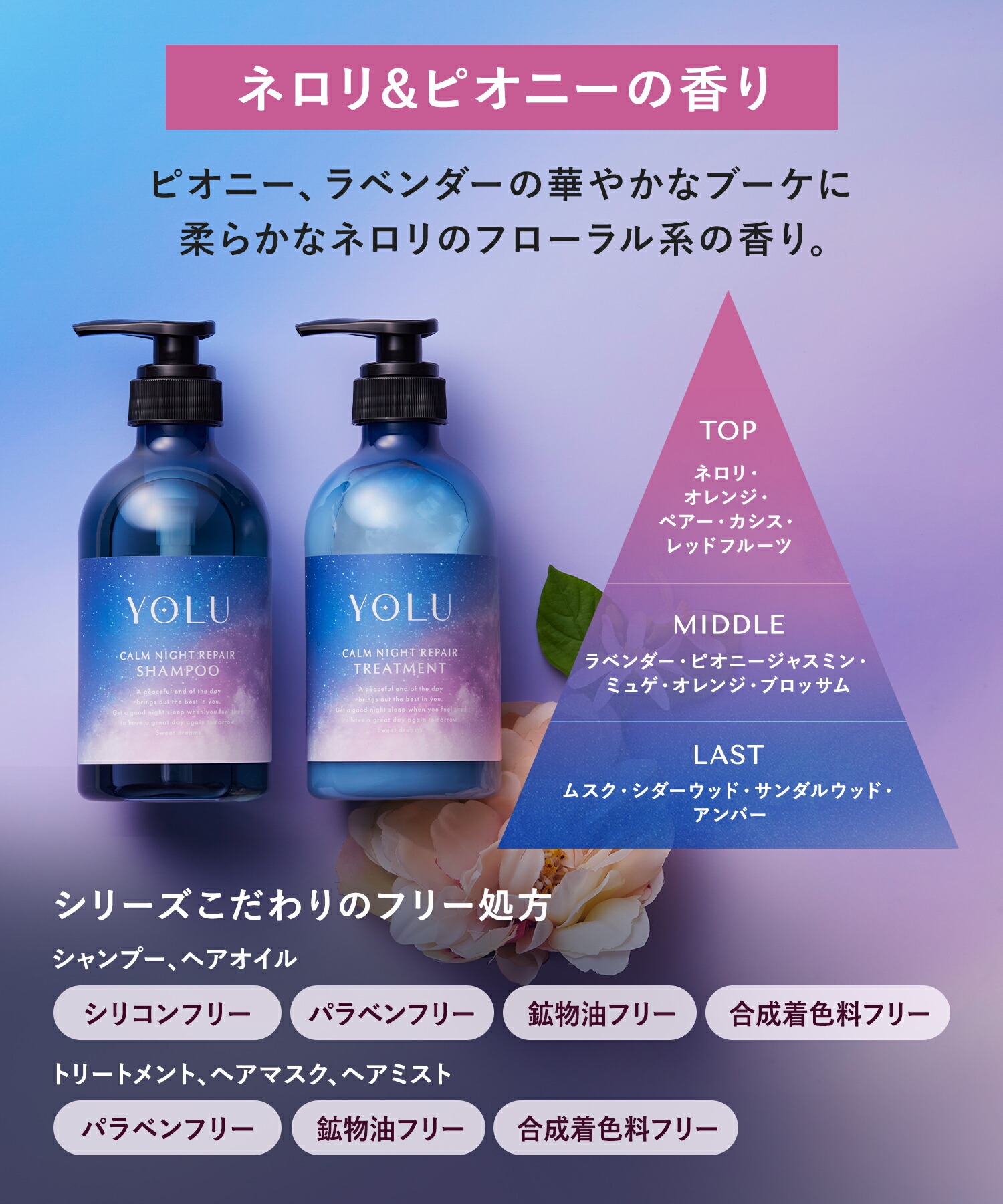 YOLU ヨルナイトリペアシャンプー＆トリートメント3倍大容量詰替セット