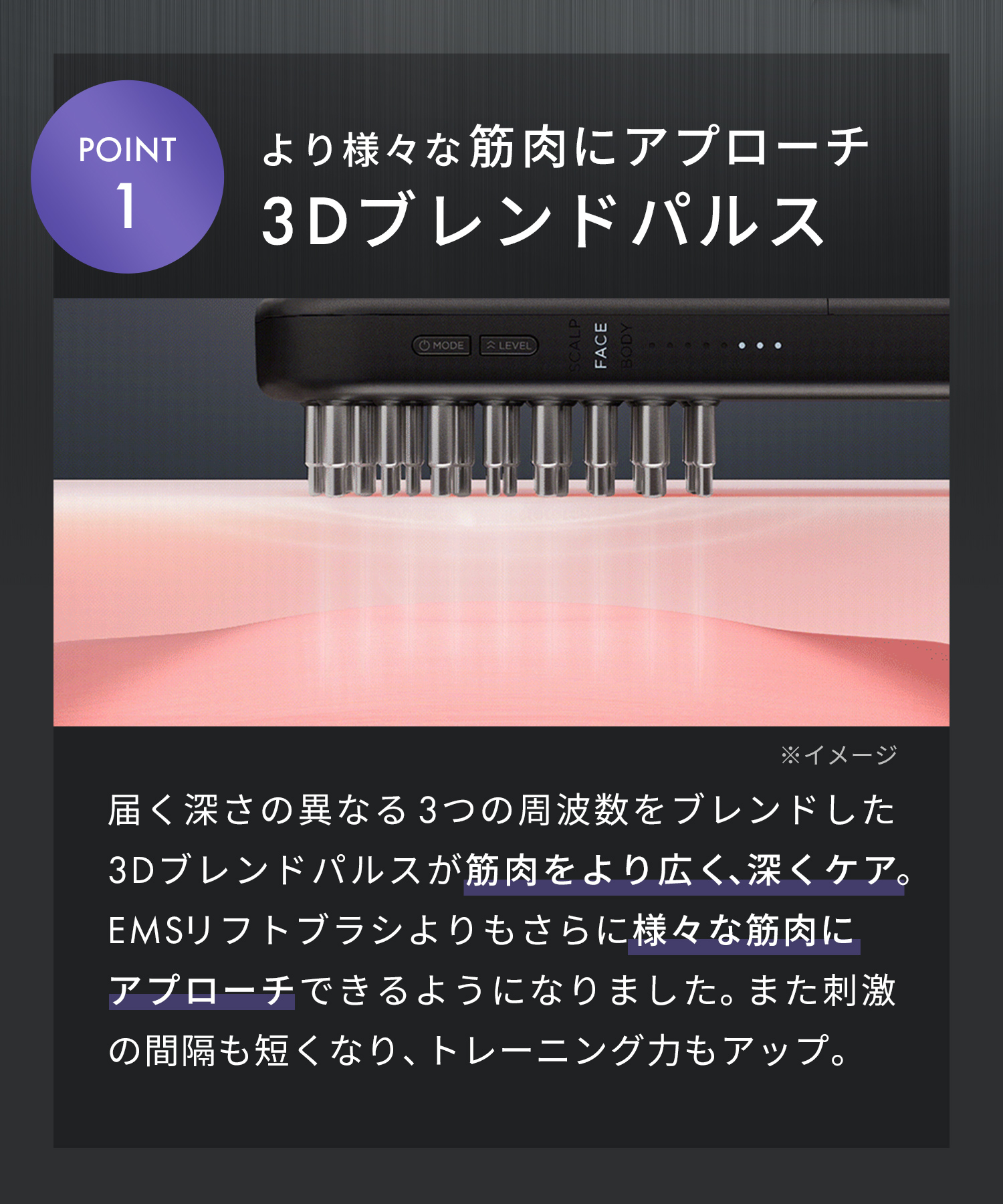 送料無料】SALONIA(サロニア) EMSリフトブラシ 3Dケア ◇