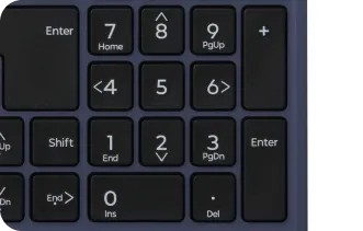 テンキー付きのノートパソコンのキーボード