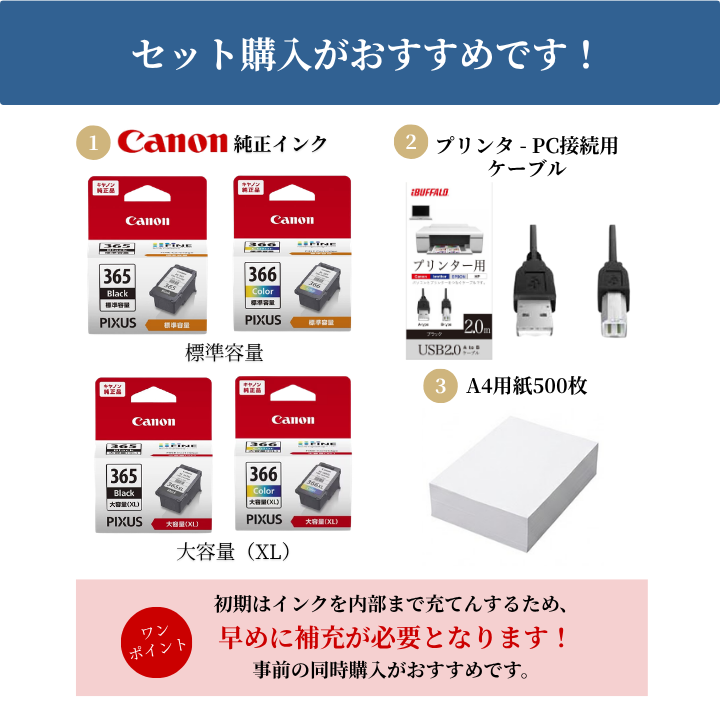 ＼5年間延長保証付き／【最短即日発送】 キャノン プリンター 複合機 コピー機 プリント 印刷 コピー スキャン Canon プリンター 家庭用 プリンタ キャノン複合機 TS3730WH TS3730 カラープリンタ セットアップ用純正インク付属 簡単設定 本体カラー: ブラック, パソコンと接続するUSBケーブル: ケーブルを購入しない, インクセット: セットアップインクのみ, A4用紙セット: 用紙を購入しない