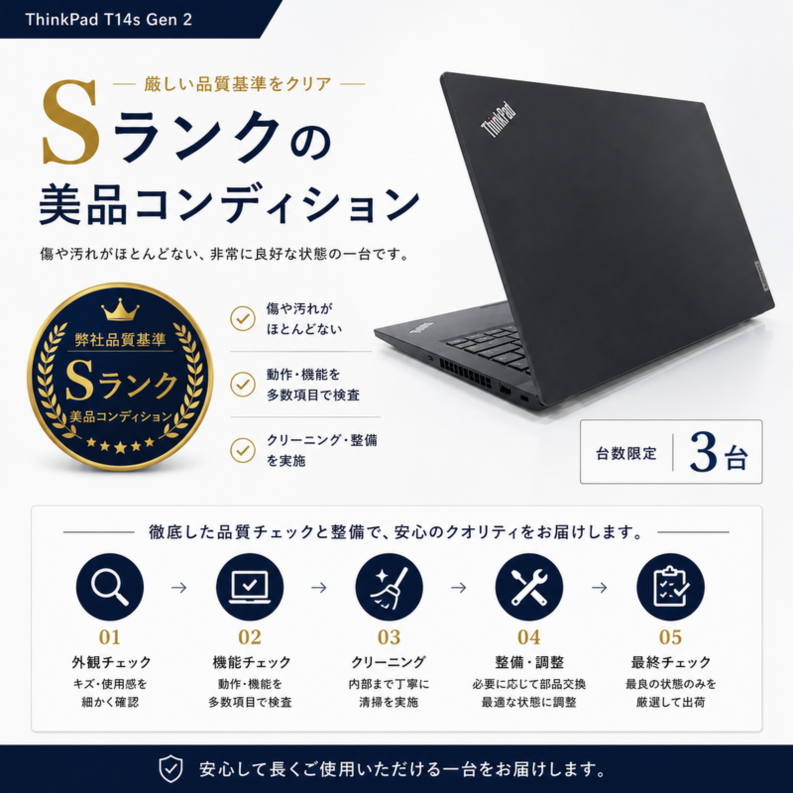 Lenovo ノートパソコン ThinkPad T14s Gen2 14型 Corei5 1145G7 メモリ16GB SSD256GB Windows11 Office選択可 中古 Office: Officeなし, 電話＆リモートサポート: 付けない