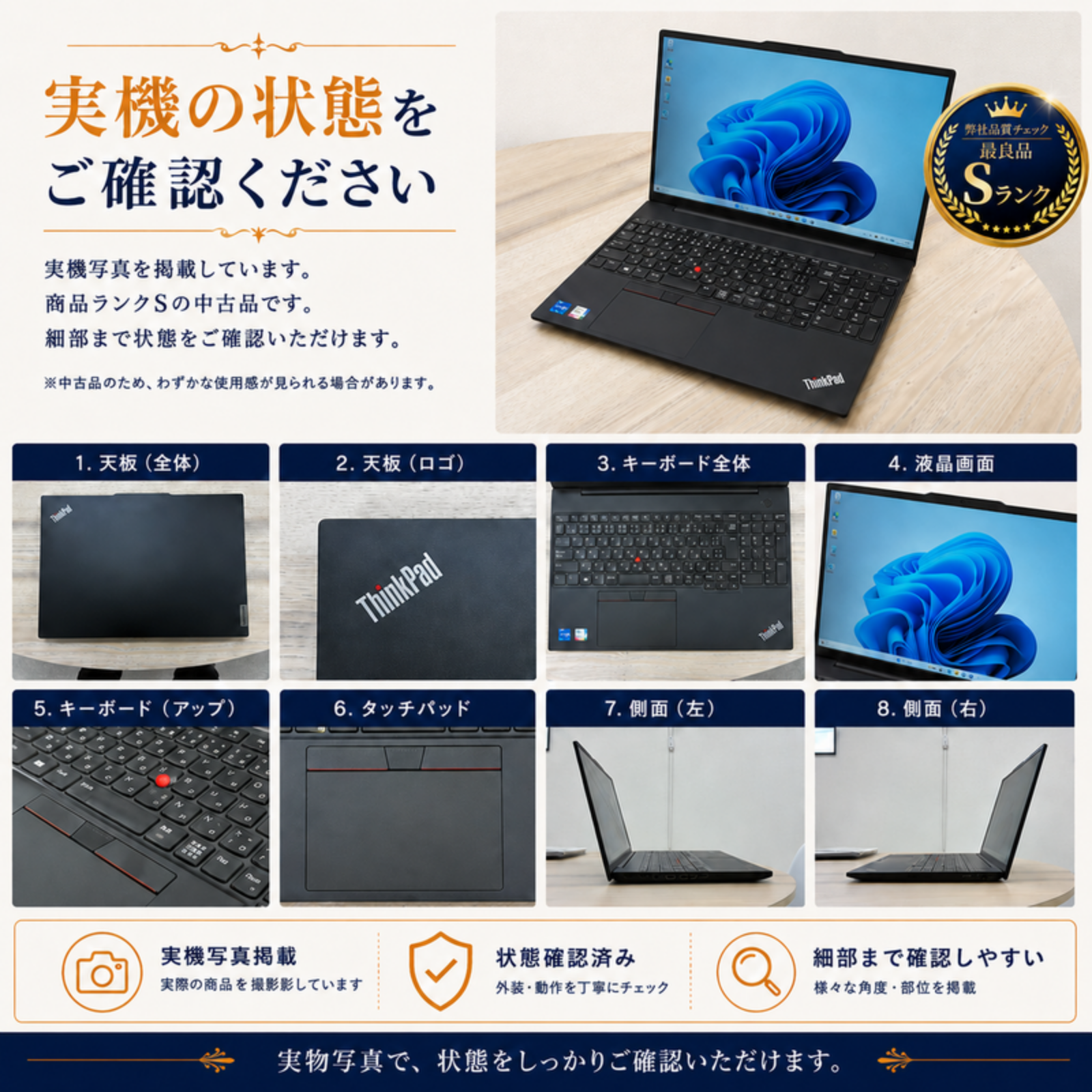 Lenovo ノートパソコン ThinkPad E16 Gen1 21JQS3AP00 16型 Corei5 1335U メモリ16GB SSD256GB Windows11 Pro Office選択可 中古 Office: Officeなし, 電話＆リモートサポート: 付けない