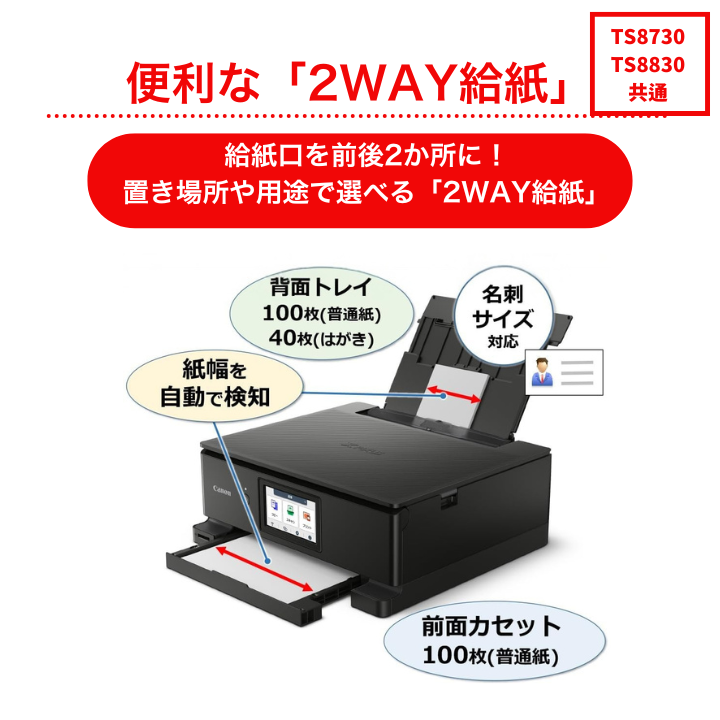 キヤノン Canon プリンター A4 インクジェット複合機 TS8830 BLACK WHITE 機種名: TS8830BK(ブラック), パソコンと接続するUSBケーブル: ケーブルを購入しない, 純正インクセット（追加購入分）: セットアップインクのみ, A4用紙セット: 用紙を購入しない