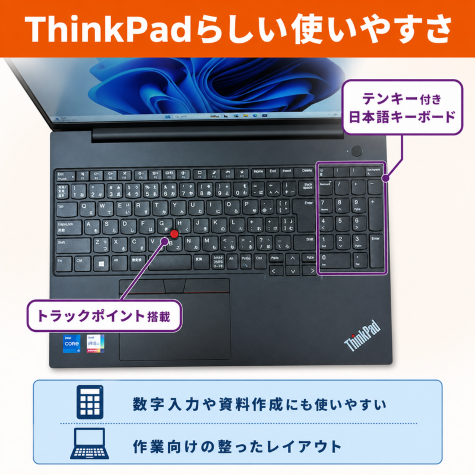 Lenovo ノートパソコン ThinkPad E16 Gen1 21JQS3AP00 16型 Corei5 1335U メモリ16GB SSD256GB Windows11 Pro Office選択可 中古 Office: Officeなし, 電話＆リモートサポート: 付けない