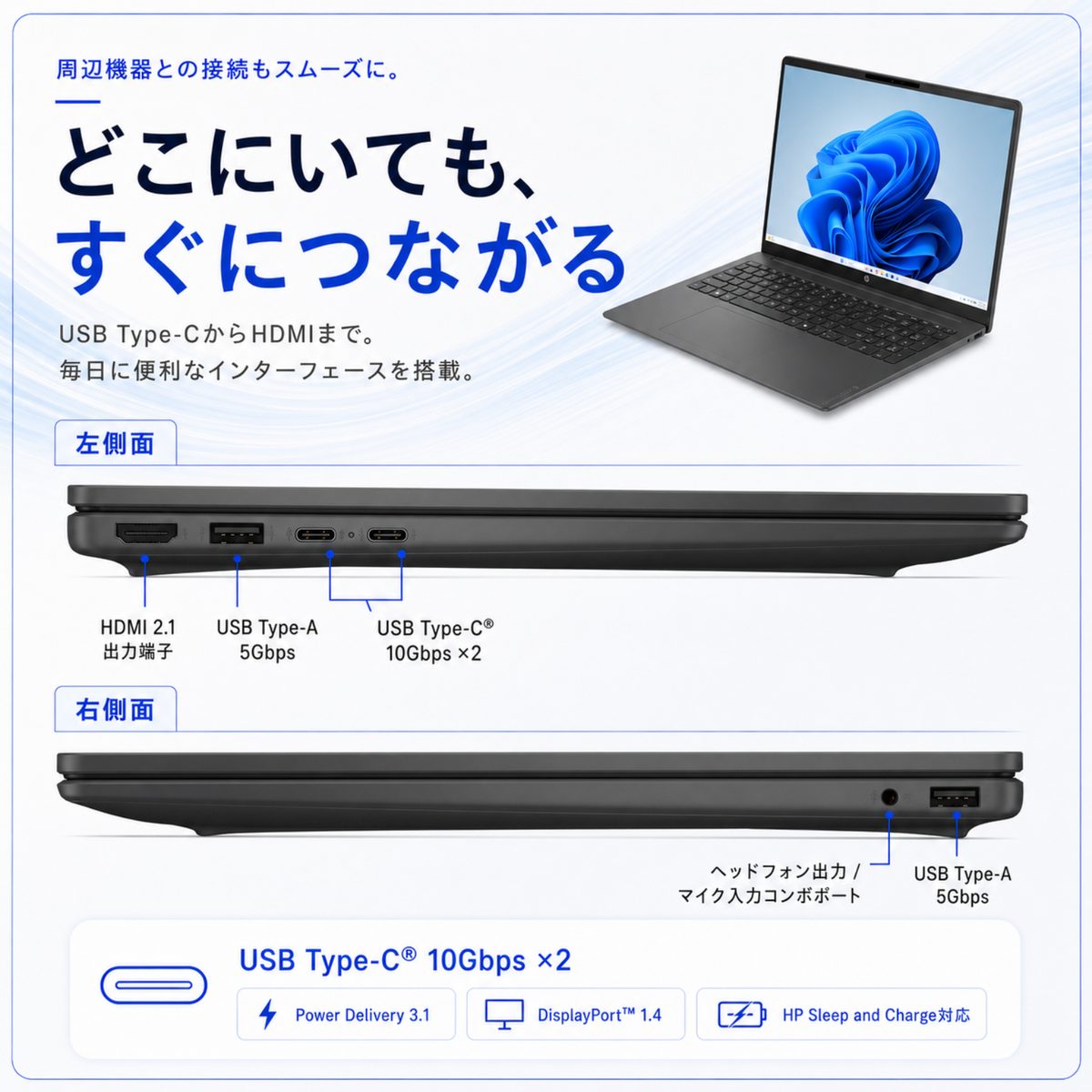 HP ノートパソコン OmniBook 3 16型 Ryzen5 230 メモリ16GB SSD512GB Windows11 新品 Office: Officeなし, 設定パック: 自分で設定する, PC延長保証（自然故障）: メーカー保証のみ