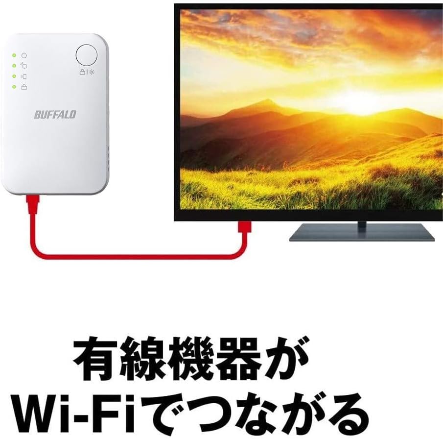 バッファロー Wi-Fi中継機 コンセントに挿すだけ WEX-300HPTX/N 電波が届かない部屋に かんたん設定