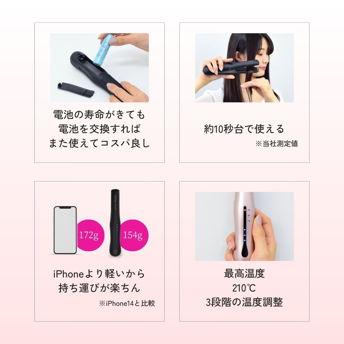 ジェティー ネクスト コードレスヘアアイロン