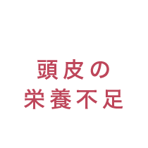 血行不良による頭皮の栄養不足