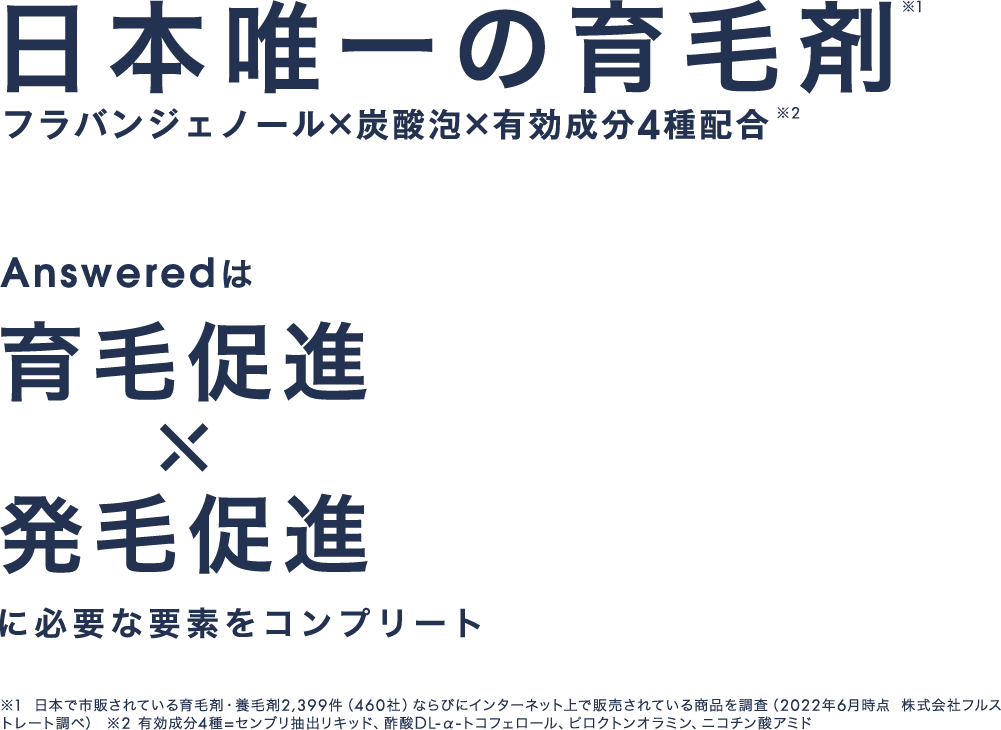 育毛促進×発毛促進に必要な要素をコンプリート