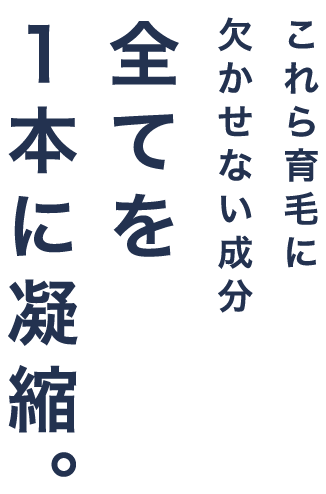 これら育毛に欠かせない成分