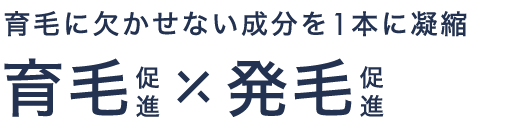 育毛に欠かせない成分を1本に凝縮 育毛促進×発毛促進