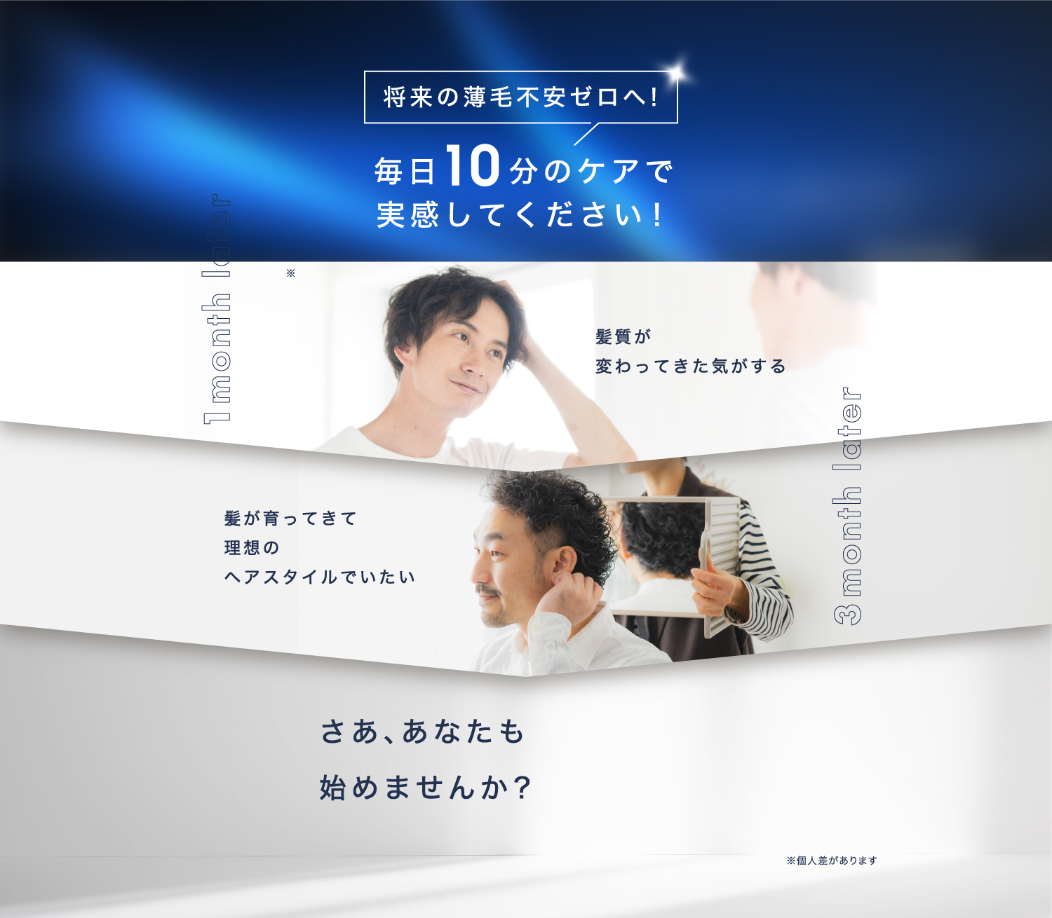 毎日10分のケアで実感してください！